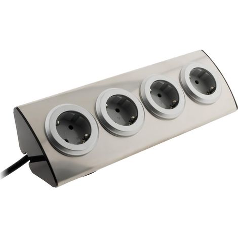 Multiprise de canapé Angle Schuko 4x16A - Gris (1/2)