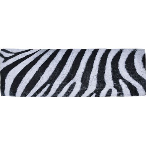 Tapis Absorbant Anti-Dérapant pour Salle de Bain et Cuisine, Décoratif en Noir et Blanc (1/5)