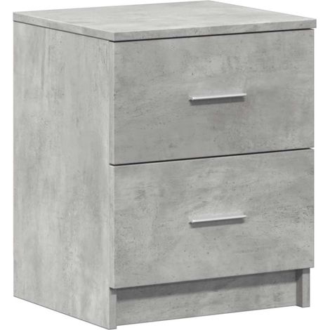 Maison Exclusive - Comodino con 2 Cassetti Grigio Cemento 40x36x50 cm (1/5)