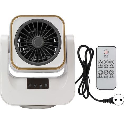 Chauffage électrique portable à chauffage rapide, télécommande réglable, mini ventilateur, prise UE 220 V-AquaForge (1/5)