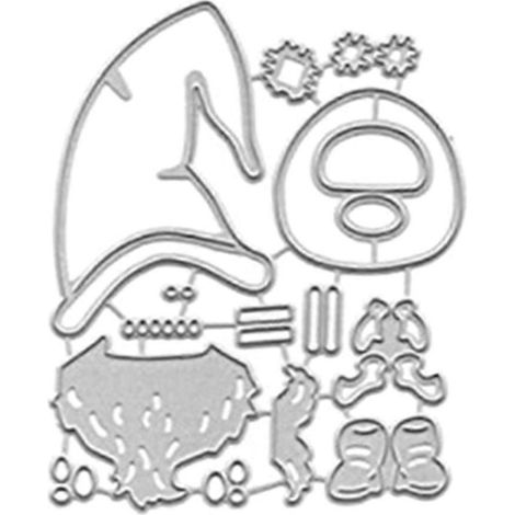 Weihnachtswichtel-Stanzschablone aus Metall, ideal zum Basteln von Scrapbooking-Alben, Papierkarten und Prägearbeiten