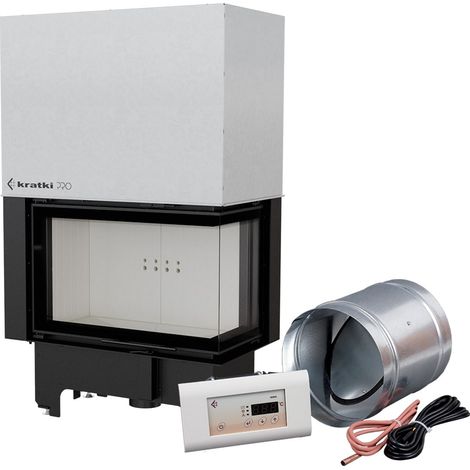 Intelligenter Kamineinsatz aus Stahl KRATKI VNP 810/410 14 kW Ø 200 mit Schiebetür MSK (1/5)