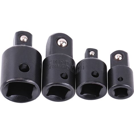Set di 4 adattatori per chiavi a bussola, da 1/2", 3/8", 1/4".