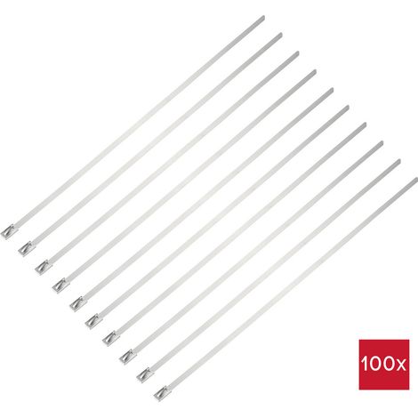 TRU COMPONENTS TC-12647560  Stahlkabelbinder 290 mm 4.6 mm AISI 304  100 St.