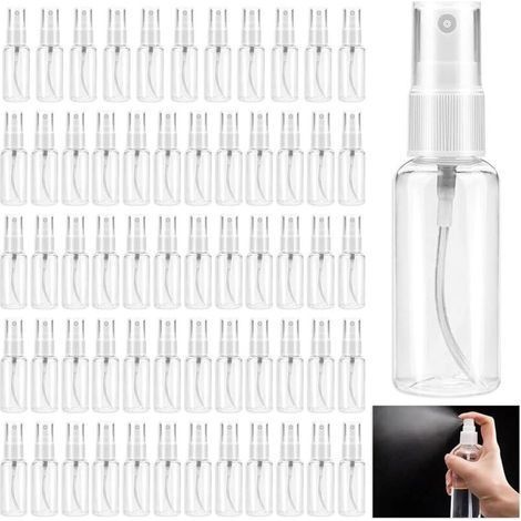 60 Pièces Flacon Spray Vide, 30ml Flacon Vaporisateur Vaporisateur Fine Brume de Voyage Bouteille Transparent en Plastique Contenant Liquide pour le Voyage, pour Parfums,Huiles (1/5)