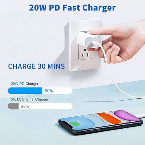 Lot de 3 chargeurs pour téléphone portable Samsung (adaptateur + câble USB-C 20 W, blanc) (1/4)
