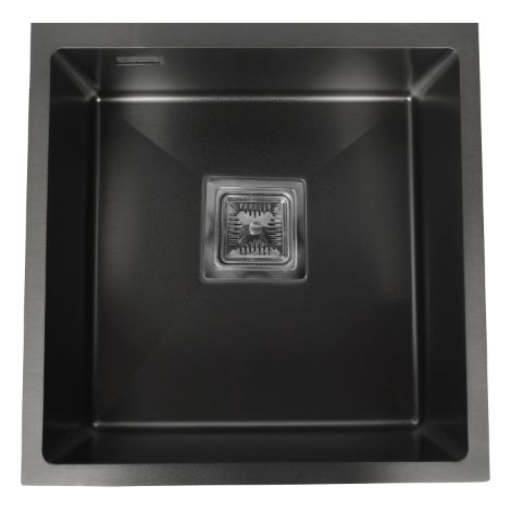 Fregadero de un seno en negro Francia, 20 cm(alto) 44 cm(ancho) 44 cm(largo) (1/2)