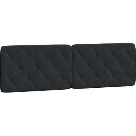 Kopfkissen für Bett schwarz 160 cm Velvet