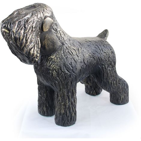 Terrier negro ruso: una estatuilla de perro de tamaño natural, una figura a escala 1:1, una estatua de jardín de Art-Dog. (1/5)