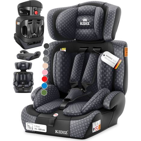 KIDIZ® Silla de coche infantil, 9-36 kg, grupo 1/2/3, ECE R129/03 - antracita (1/5)