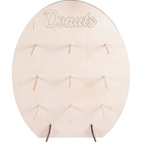 Présentoir à desserts en bois pour donuts (1 pièce), à monter soi-même ou à décorer pour un mariage. (1/5)