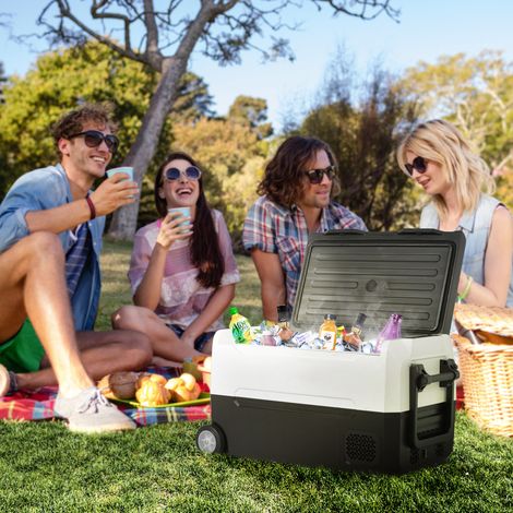 Réfrigérateur, glacière portable à compresseur 31,5 litres, pour extérieur, camping, noir (1/5)