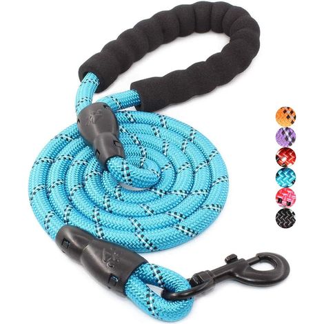 Laisse pour grand chien avec poignée rembourrée, adaptée aux chiens de petite et moyenne taille. (1/5)