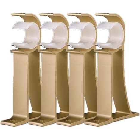 Supports De Tringle à Rideau En Alliage D'Aluminium à Un Trou Montage Au Plafond De Tringle à Rideau Support De Plafond Pour Tringles à Rideaux pour Douches,Tringles Rideaux Sur Portes (4 PièCes) (1/4)