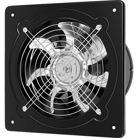 Ventilador extractor de 8 pulgadas, 80 W de potencia, 2800 RPM de velocidad, caudal de aire de 850 m³/h, diseño para montaje en pared. (1/5)
