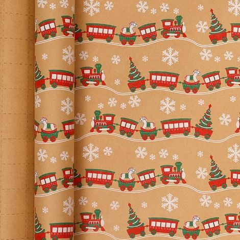 Rouleaux de papier cadeau de Noël - 43 cm x 3 m/rouleau - Parfaits pour emballer les cadeaux de Noël et décorer les fêtes, notamment les voitures. (1/5)