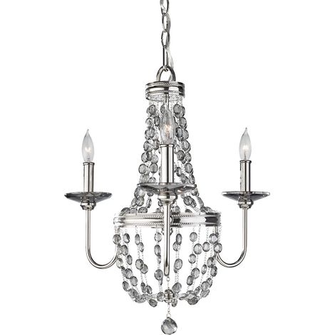 Elstead - Lampadario 3 Luci Finitura Nickel Lucido, E14 (1/2)