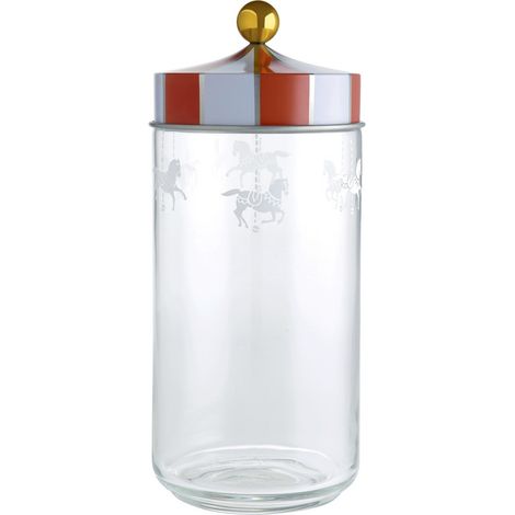 Alessi MW30/150 Circus Barattolo Ermetico in Banda Stagnata e Vetro, 150 cl (1/5)