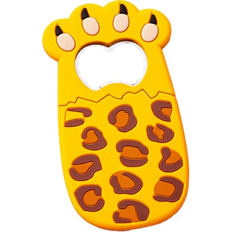 1 ouvre-bouteille magnétique griffe de chat, silicone et métal, pour réfrigérateur, bar, cuisine et extérieur (1/5)