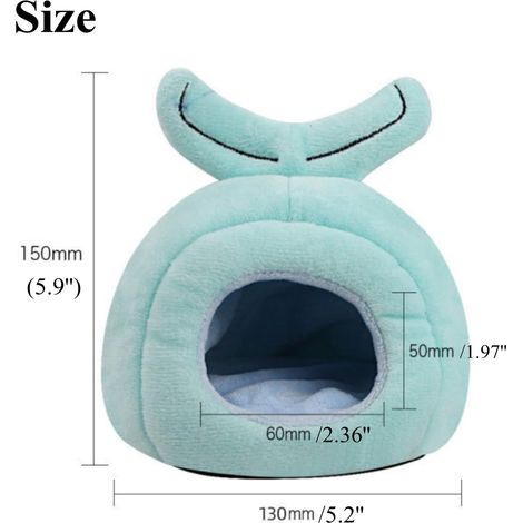 Nid douillet pour hamster, nid d'hiver chaud pour petits animaux, avec coussin amovible et accessoires de cage antidérapants, convient aux hamsters nains, rats, hérissons, phalangers volants et écureu (1/5)