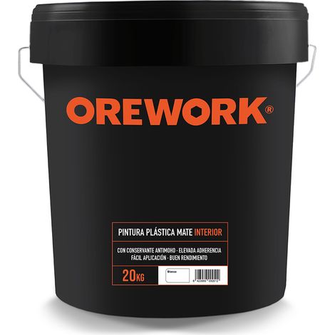 Pintura plástica mate para interior - Blanco - 20 kg