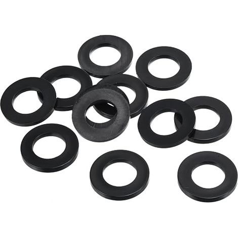 PATIKIL M16 Nylon Plat Rondelle 16mm ID 30mm OD Joint Anneau Robinet Tuyau Eau Tuyau Fixation Boulon Noir (1/5)