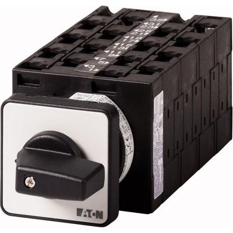 Inverseurs Contacts: 16 32 A plastron: 1-2 90 ° à accrochage encastré 000080822 EATON T3-8-8372/E