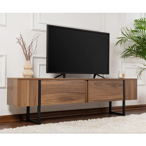 TV-Möbel Serenity Walnuss Schwarz 180x29,5x50 cm Walnuss Schwarz