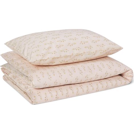 Set Literie Enfant 100% Coton Biologique, Housse de Couette Réversible 100 x 135 cm (1/5)