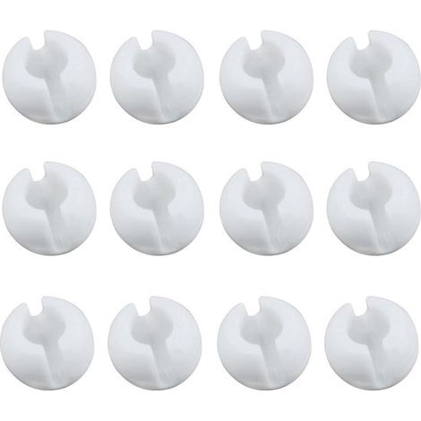 Connecteurs de chaînette pour rideaux - Lot de 12 - Butées de chaînette - Chaînettes pour rideaux - Stores enrouleurs - Blanc (1/5)