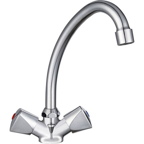 – Mélangeur de lavabo BOUTY – Chromé – Bec mobile orientable – Installation simple – Corps en laiton – Poignée en ABS – Hauteur 230 mm (1/4)