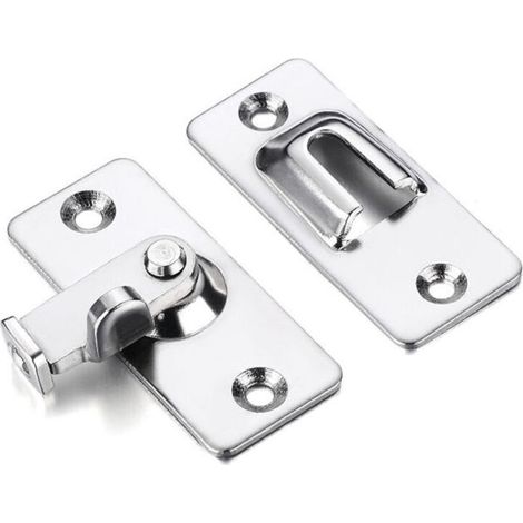 ALLIANDISSerrure de porte à 90 degrés, acier inoxydable 304, résistante à la corrosion, serrure de porte à angle droit, loquet de porte pliant antirouille à 90 degrés, convient pour la maison, la cham (1/4)