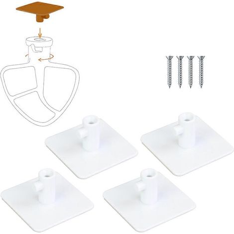 Lot de 4 supports de rangement pour accessoires de robot pâtissier, avec vis - FFY (1/4)