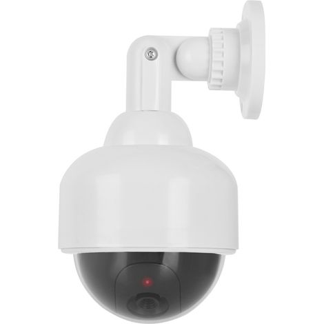 Fausse caméra étanche réaliste de surveillance avec lumière LED rouge clignotante (1/5)