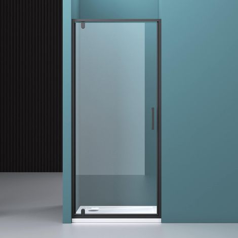 Mai & Mai Porte de Douche Paroi de Douche en Niche Transparent Pare Douche Pivotante Verre ESG 8mm avec Revêtement NANO 90x200 cm Ter61K (1/5)