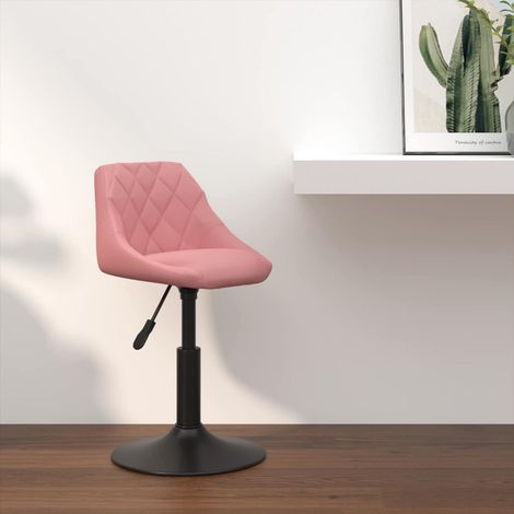 Barhocker Geometrisch Rosa 46 x 44 x (62,5-77,5) cm Kunstleder