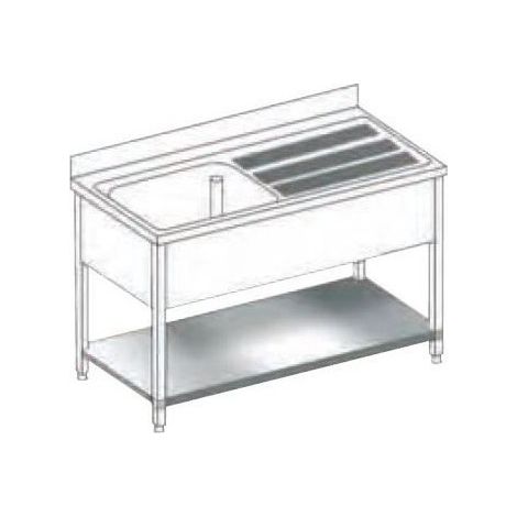 KWC AR Range, MAXIMA, acier inoxydable, pour support, 1186x555 mm