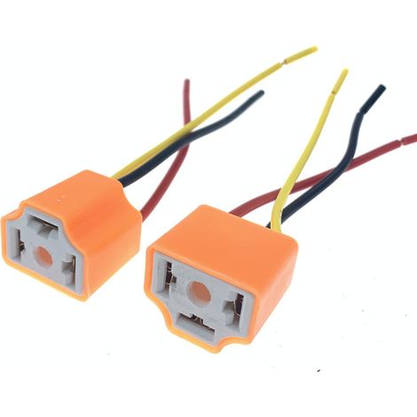 H4 car headlight socket, bulb, pure copper wire, plug, connector, lamp holder, high temperature resistant ceramic car bulb socket H4 (1/4)