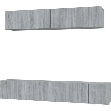 Maison Exclusive - 5-tlg. TV-Schrank-Set Grau Sonoma Holzwerkstof