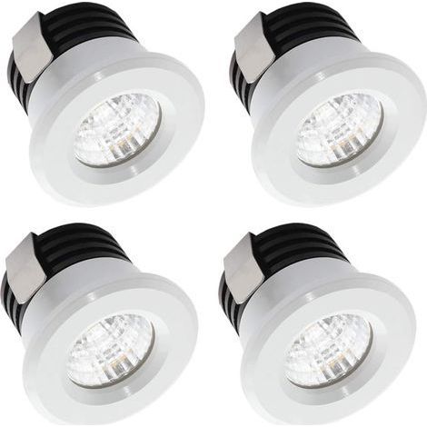 Lot de 4 Spot LED Encastrable 3W Blanc Chaud 24 Degrés Pour Plaque De Plâtre Meuble Intérieur (1/5)