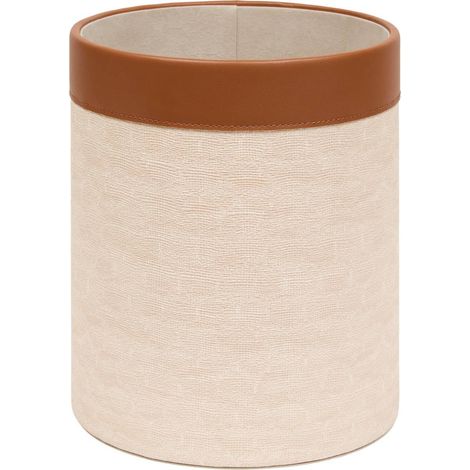 Corbeille à courrier Whisky ronde 7L beige - Atmosphera créateur d'intérieur (1/3)