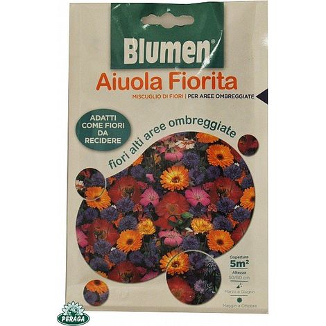 BUSTINA CON SEMI IN MISCUGLIO  FIORI ALTI PER AREE OMBREGGIATE B