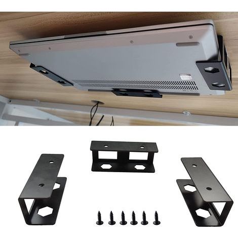 Supporto per Laptop da Scrivania, Supporto di Archiviazione in Metallo per Computer Portatile con Viti, Adatto per Tastiera, Scatola per Cavi e Altro (3 Pezzi) (1/4)