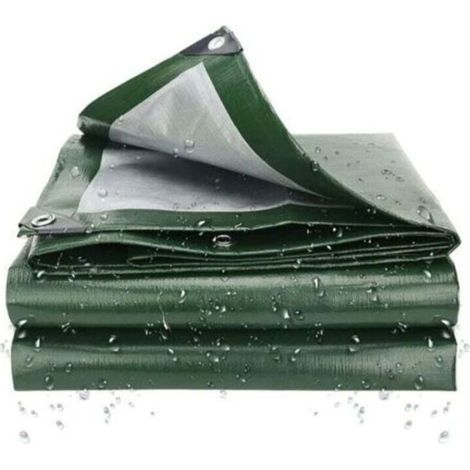 -2 M X 4 M Bache De Protection Exterieur,Bâche Étanche Multi-Usage en Polyéthylène,Feuille Anti-poussière, Couverture De Caravane De Meubles (Couleur : Vert) (1/3)