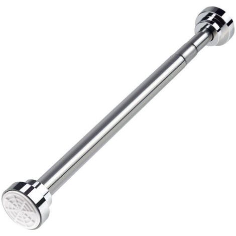 40–55 cm ausziehbare Duschvorhangstange, Teleskop-Vorhangstangen-Set aus Edelstahl, ohne Bohren, für Badezimmer, Schrank, Kleiderschrank, Tür, Küche FLITI
