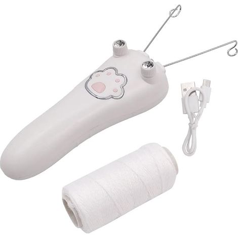 Electric Wire Hair Remover, Physical Wire Hair Remover, Cotton Thread Hair Trimmer, Arm for Women Face Armpits – White (1/5)