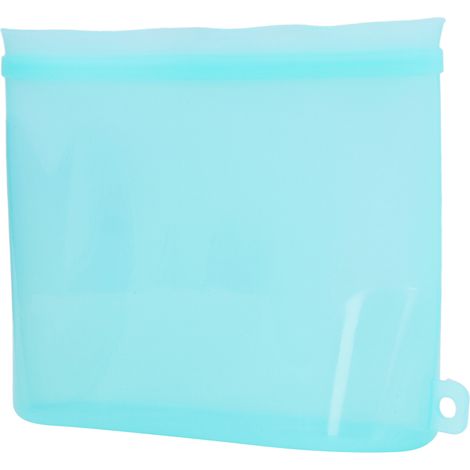 Sac de congélation en silicone de qualité alimentaire 1500 ml, étanche, à double fermeture éclair, réutilisable (1/5)
