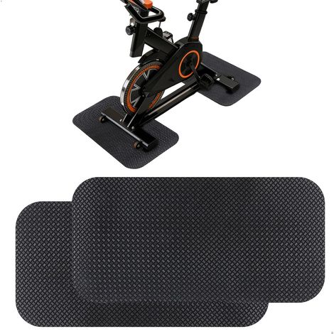 Lot de 2 Tapis Protection Sol pour Appareils de Fitness et Vélos d'Appartement, Tapis de Protection de Sol, Tapis Home Trainer pour Tapis de Course/Tapis de Marche/Banc de Musculation 63.5 x 30cm (1/5)