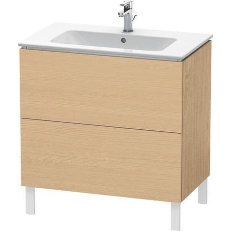 Meuble vasque L-CUBE 820x481mm 2 Au we hgl ES Noyer milieu