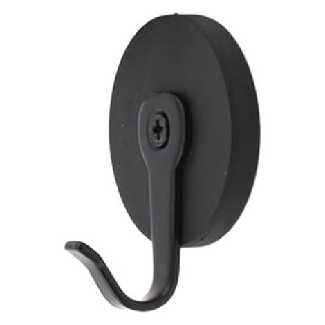 Potente gancio magnetico per frigorifero, magnete girevole al neodimio nero, ganci magnetici potenti, ganci magnetici extra forti, gancio - (1/5)